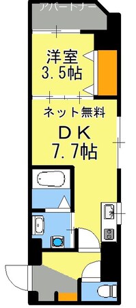 甲東中学校前駅 徒歩4分 2階の物件間取画像